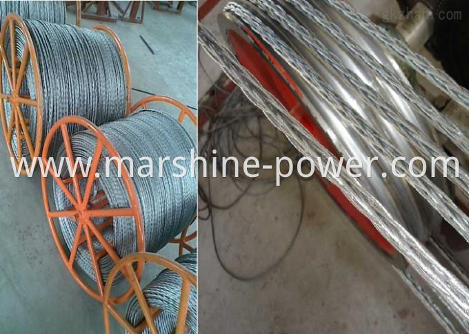 Hexagon Anti Twisted Pilot Rope Galvanised Steel Wire Rope With 12 Strands